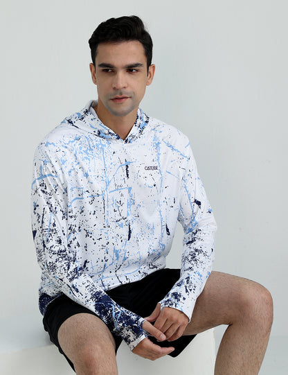 Men's UPF 50+ Sun Protection Hoodie Shirt