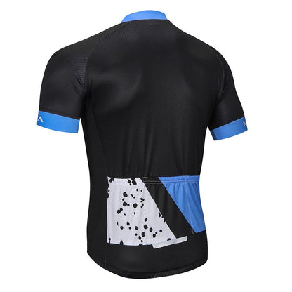 Neenca Men's Spot Cycling Jersey Set Bib Short Sleeve Bike Shirt with 4D Padded