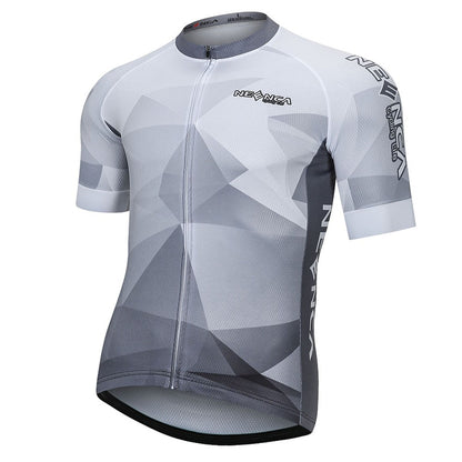 Neenca New Pro Full Zipper Men's Cycling Jersey Short Sleeve Riding Shirt