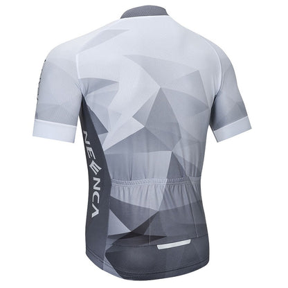 Neenca New Pro Full Zipper Men's Cycling Jersey Short Sleeve Riding Shirt