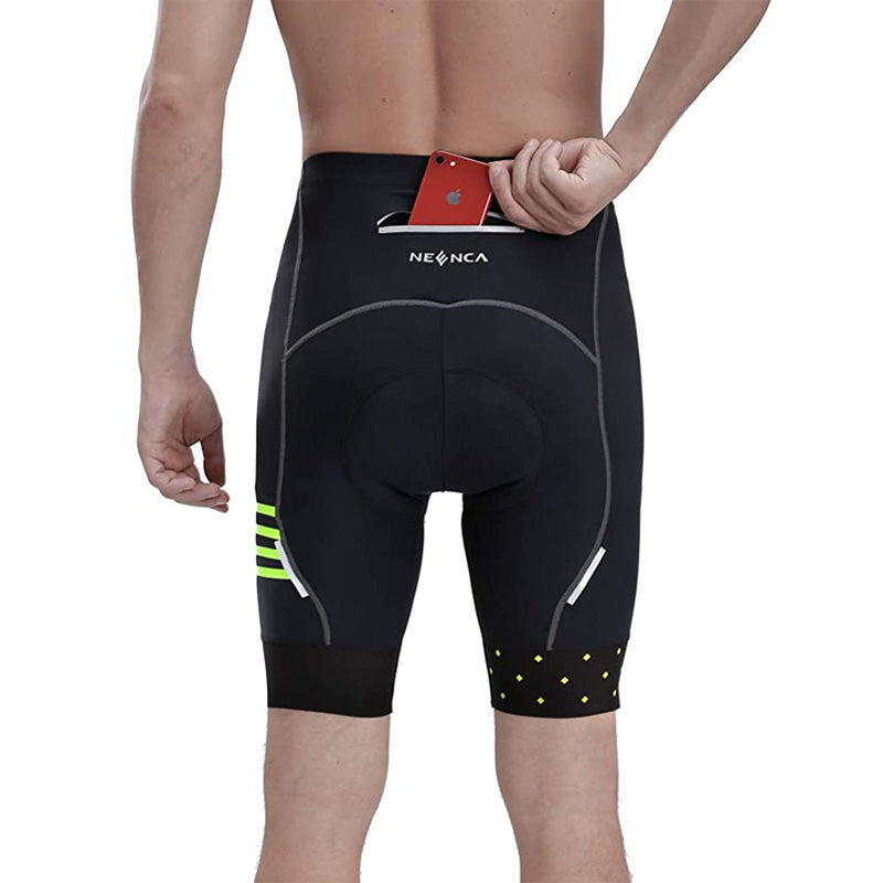 Men Cycling Shorts with Back Pocket 5D Gel Padded Bike Shorts Men