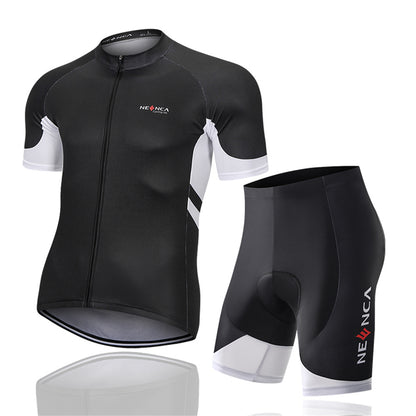 Neenca Men's Cycling Jersey Set Bib Short Sleeve Bike Shirt with 4D Padded