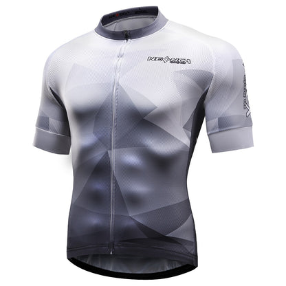Neenca New Pro Full Zipper Men's Cycling Jersey Short Sleeve Riding Shirt
