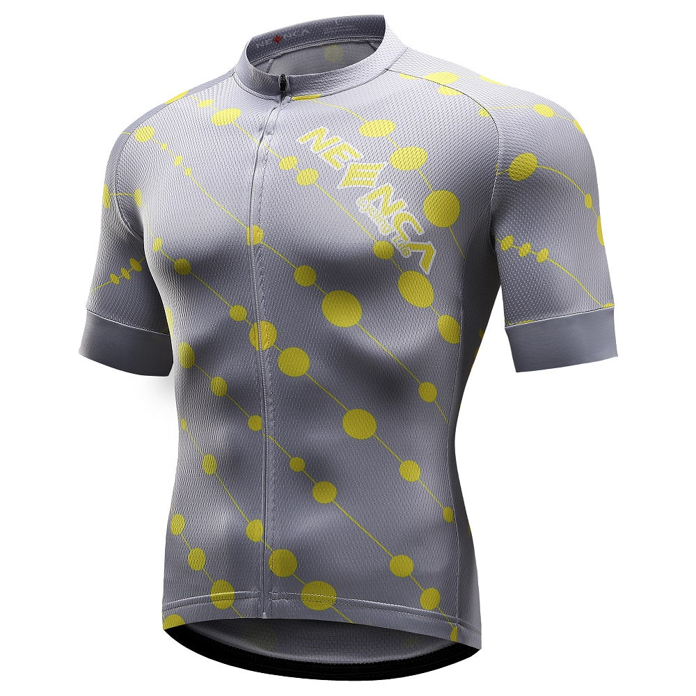 Neenca Cycling Jersey Short Sleeve Bike Tops with Pocket Reflective Stripe