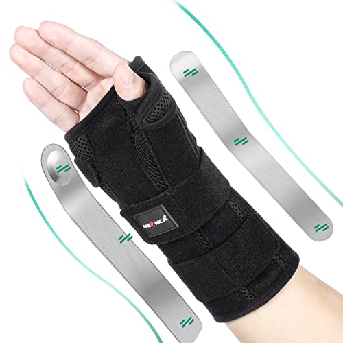 NEENCA Wrist Support Brace, Adjustable Night Sleep Hand Support Brace with Splints