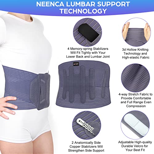NEENCA Back Support Brace for Pain Relief of Back/Lumbar/Waist