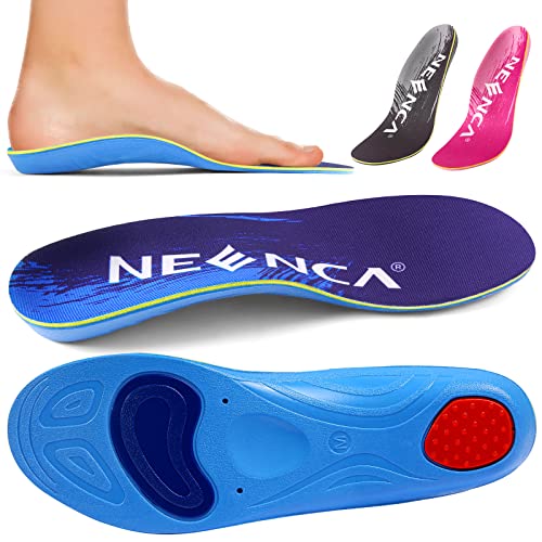 NEENCA Arch Support Insoles for Plantar Fasciitis Flat Feet Orthotics Relieve