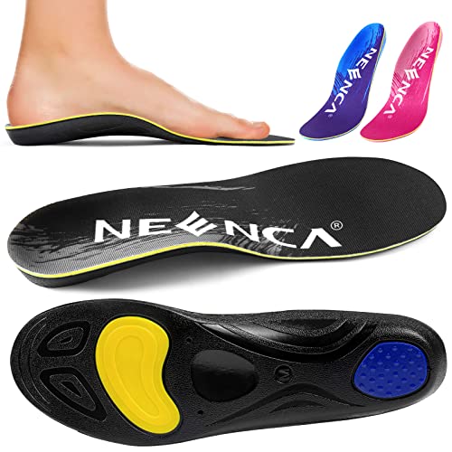 NEENCA Arch Support Insoles for Plantar Fasciitis Flat Feet Orthotics Relieve