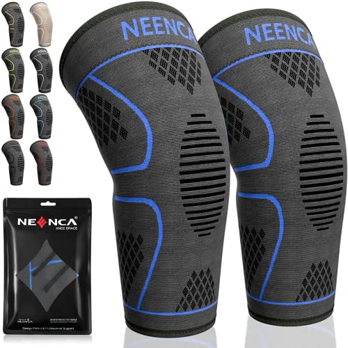 NEENCA 2 Pack Knee Brace, Knee Compression Sleeve Support for Knee Pain