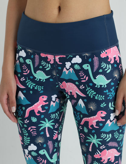 Women's Cartoon Dinosaur Yoga Pants